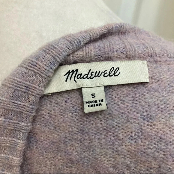 Madewell Payton Pullover Sweater in Coziest Yarn Soft Lilac Purple Small - Picture 10 of 11